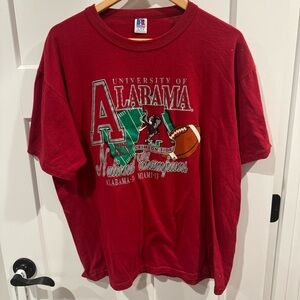 Vintage 1992 Alabama Crimson Tide single stitch championship T-Shirt